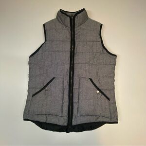 A New Day Black Herringbone Quilted Puffer Vest Women’s M